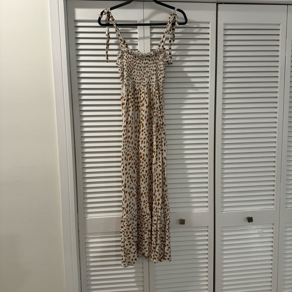 Women’s Sundress, Polka Dot/Ruffle Cotton Dress - Picture 4 of 4